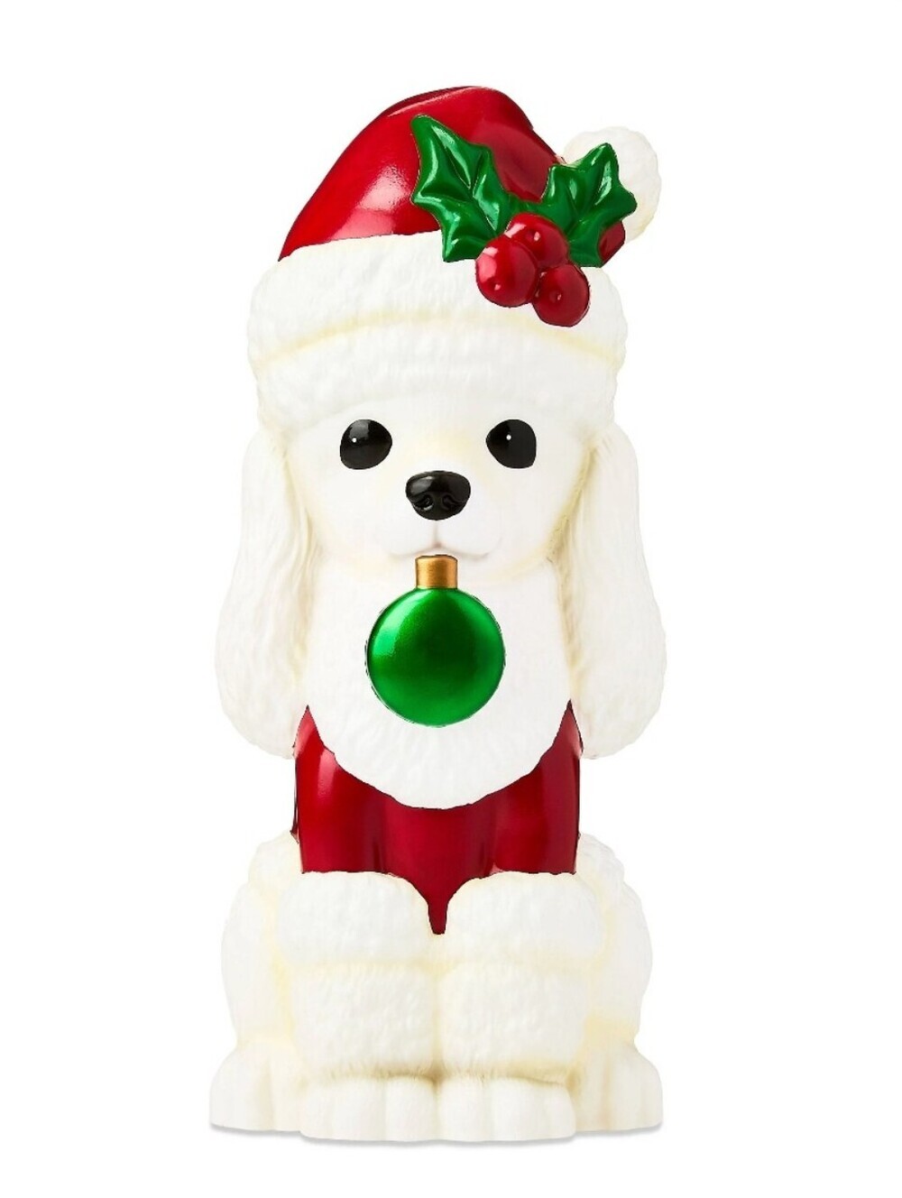 Christmas Blow Mold 11" White Poodle Dog Lover LED Light Up Decor Holiday Time - Picture 12 of 12